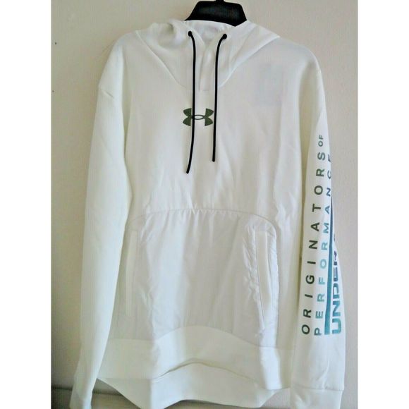 Under Armour 1360730-114 Men's Size Large Summit Hoodie White Sweatshirt $90 - Picture 1 of 7